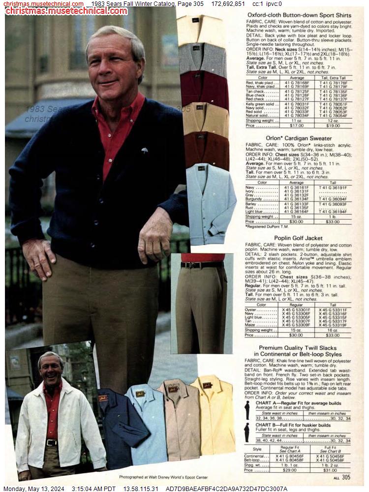 1983 Sears Fall Winter Catalog, Page 305