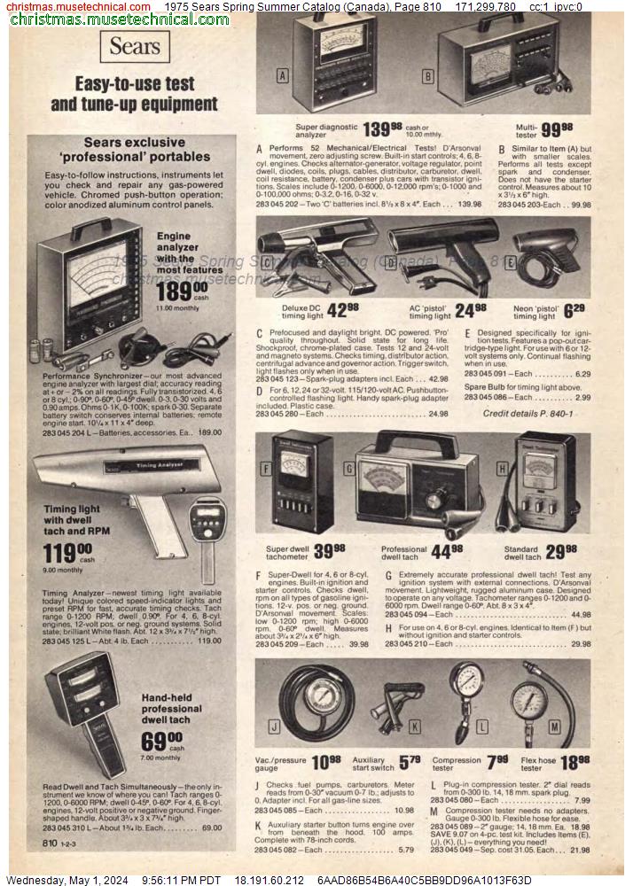 1975 Sears Spring Summer Catalog (Canada), Page 810