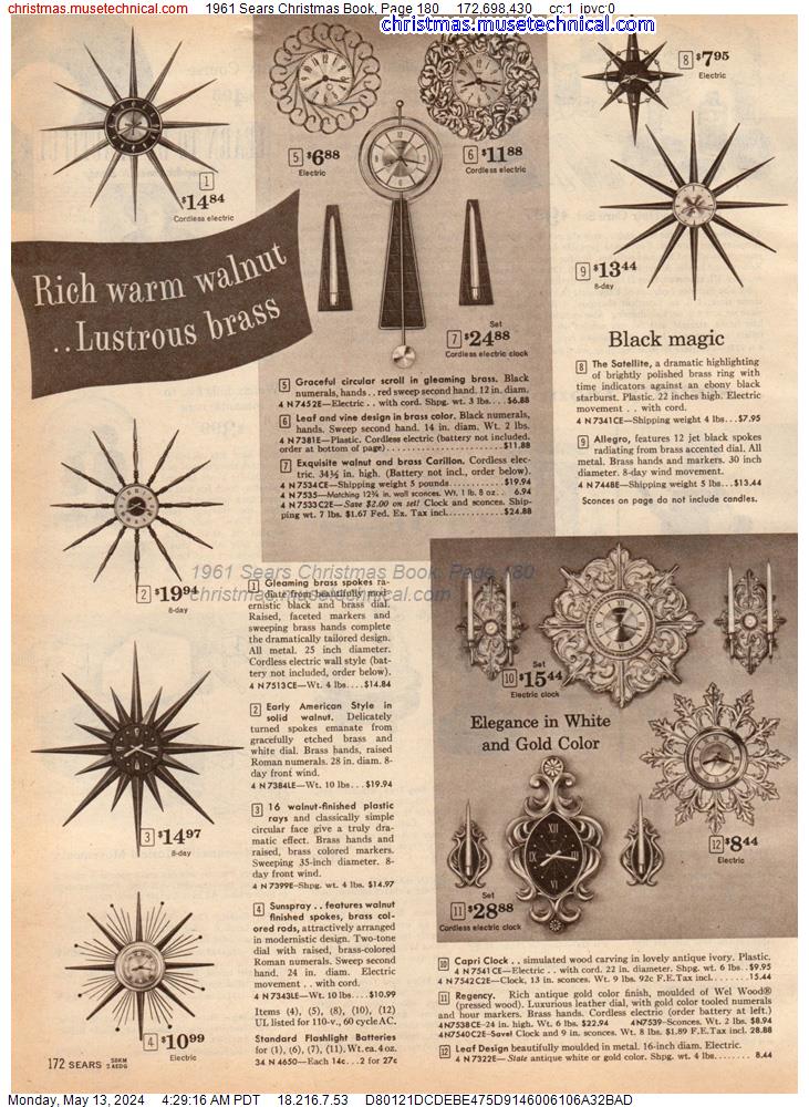1961 Sears Christmas Book, Page 180