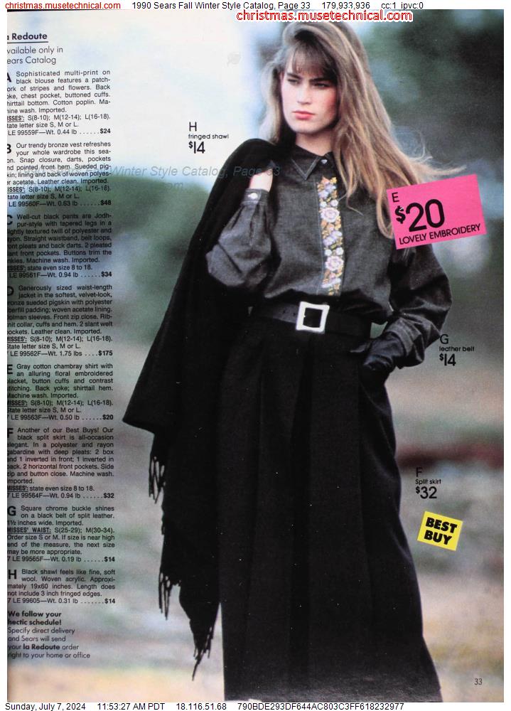 1990 Sears Fall Winter Style Catalog, Page 33
