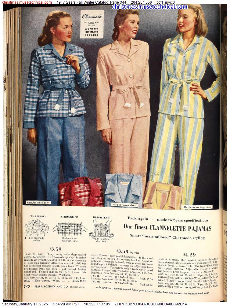 1947 Sears Fall Winter Catalog, Page 344