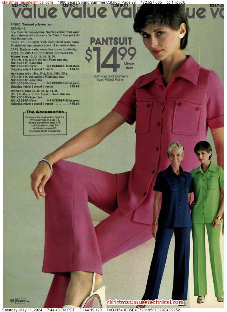 1980 Sears Spring Summer Catalog, Page 98