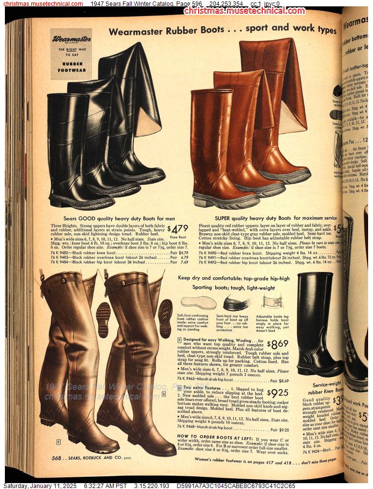 1947 Sears Fall Winter Catalog, Page 596