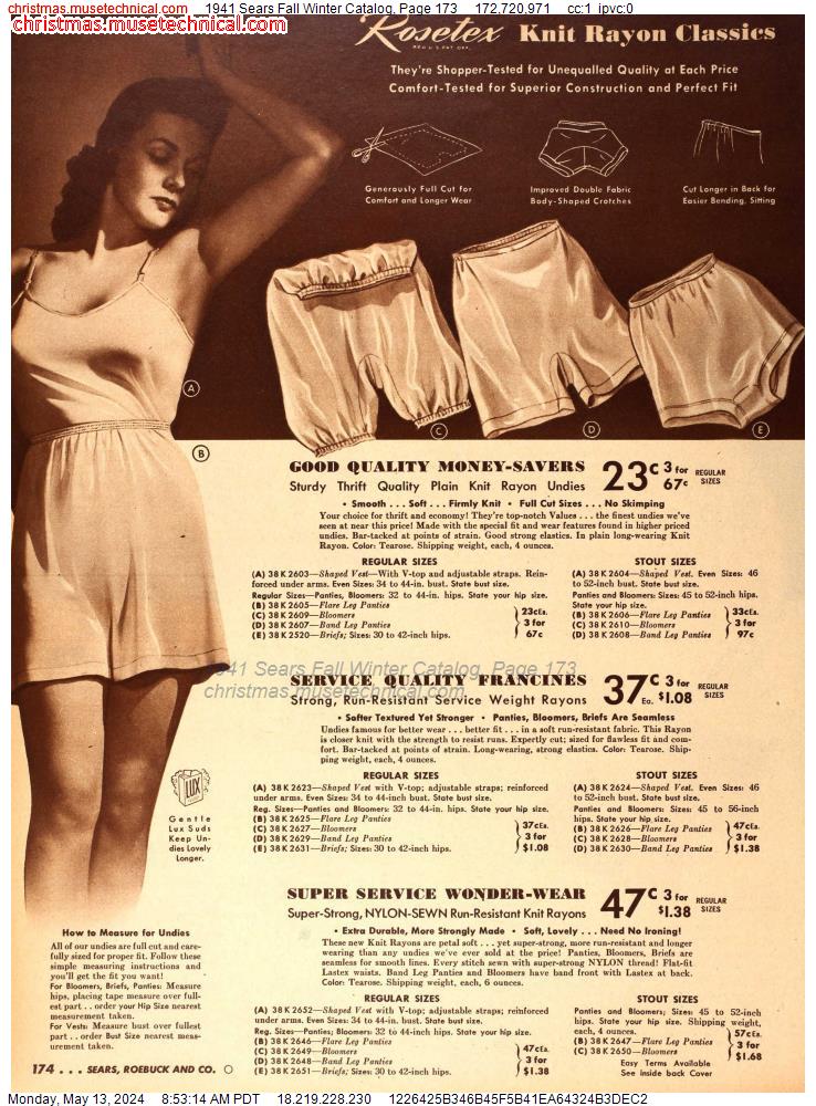 1941 Sears Fall Winter Catalog, Page 173