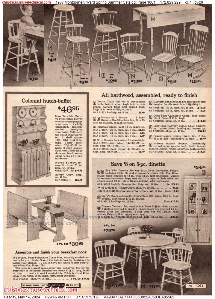 1967 Montgomery Ward Spring Summer Catalog, Page 1061