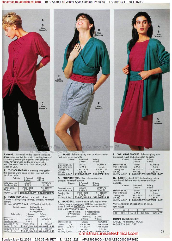 1990 Sears Fall Winter Style Catalog, Page 75