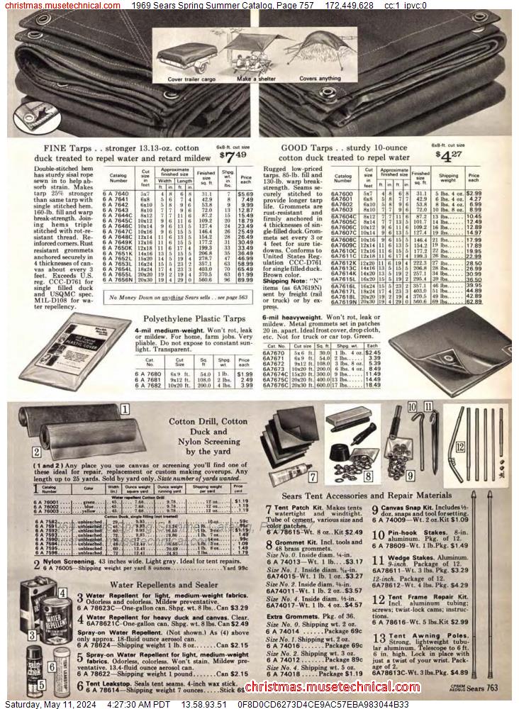 1969 Sears Spring Summer Catalog, Page 757