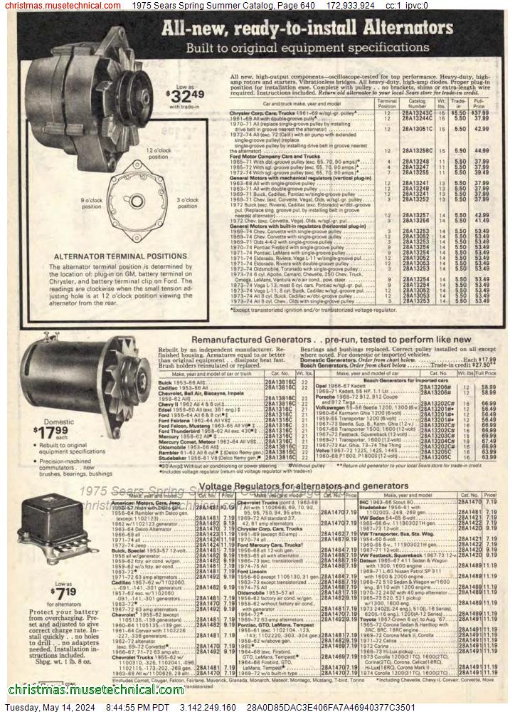 1975 Sears Spring Summer Catalog, Page 640