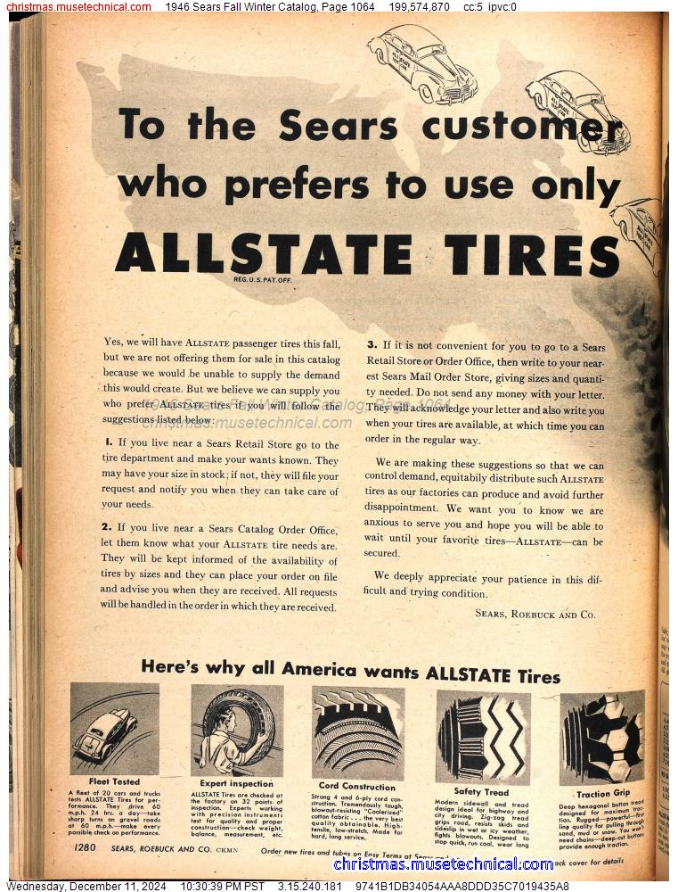 1946 Sears Fall Winter Catalog, Page 1064