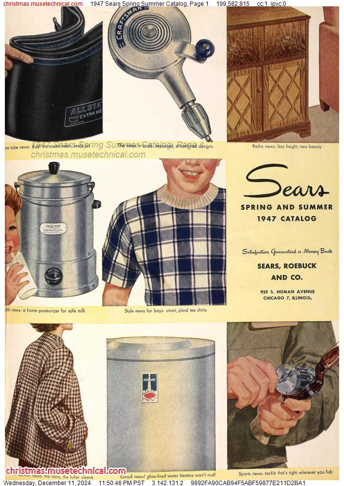 1947 Sears Spring Summer Catalog, Page 1