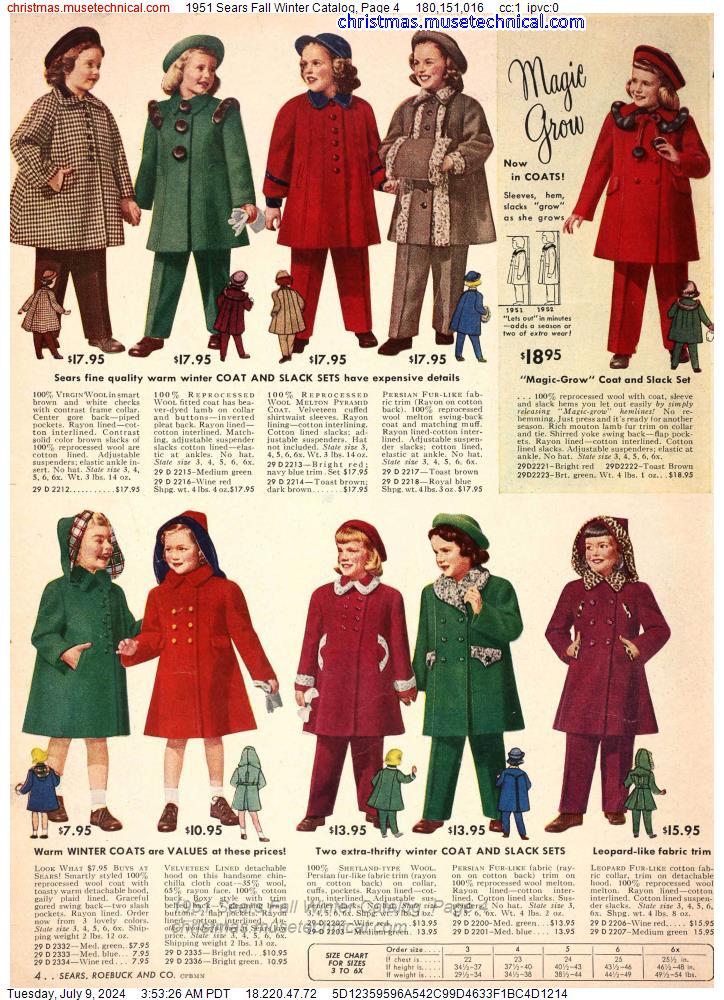 1951 Sears Fall Winter Catalog, Page 4