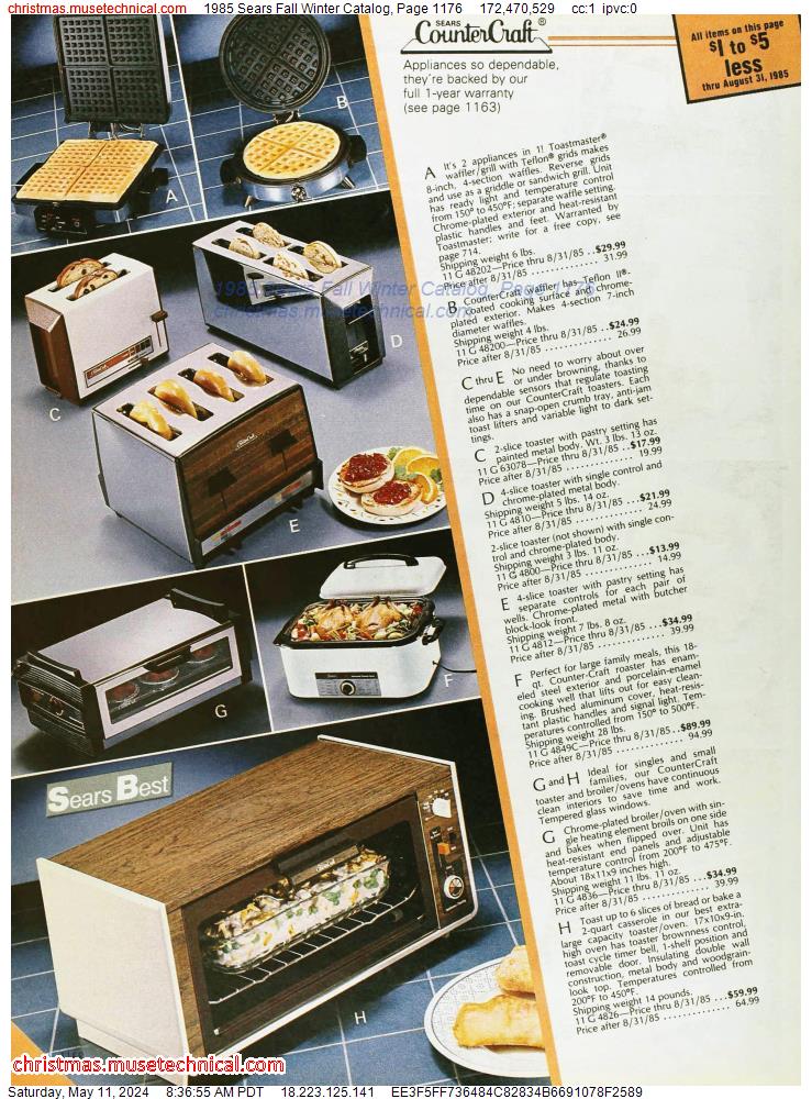 1985 Sears Fall Winter Catalog, Page 1176