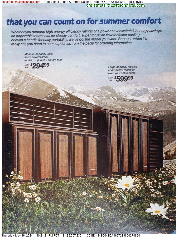 1986 Sears Spring Summer Catalog, Page 755