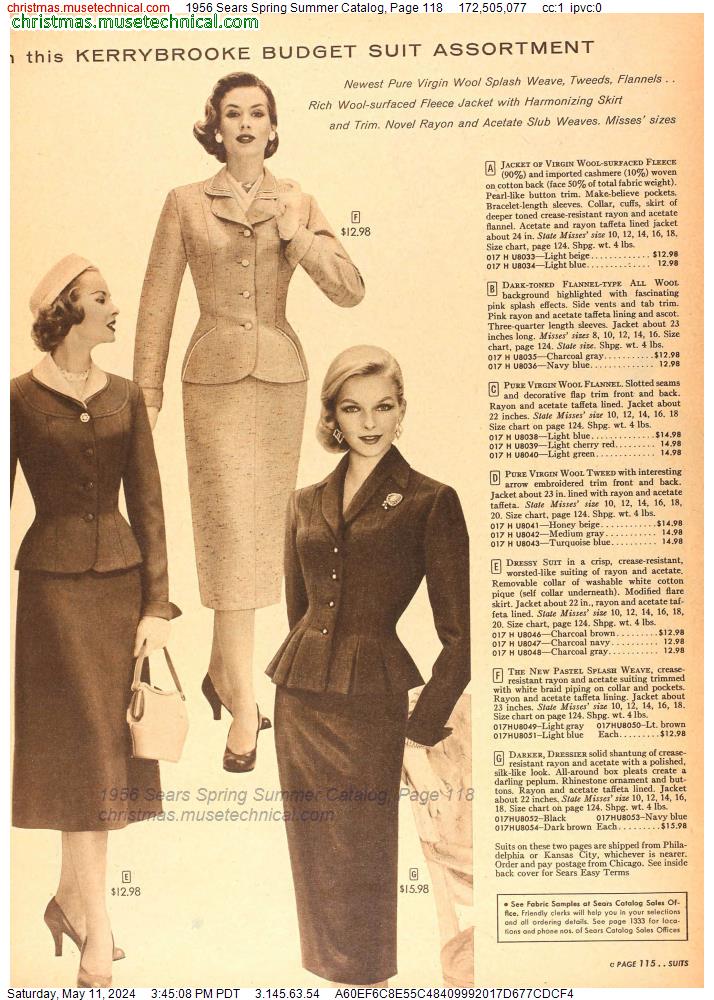 1956 Sears Spring Summer Catalog, Page 118