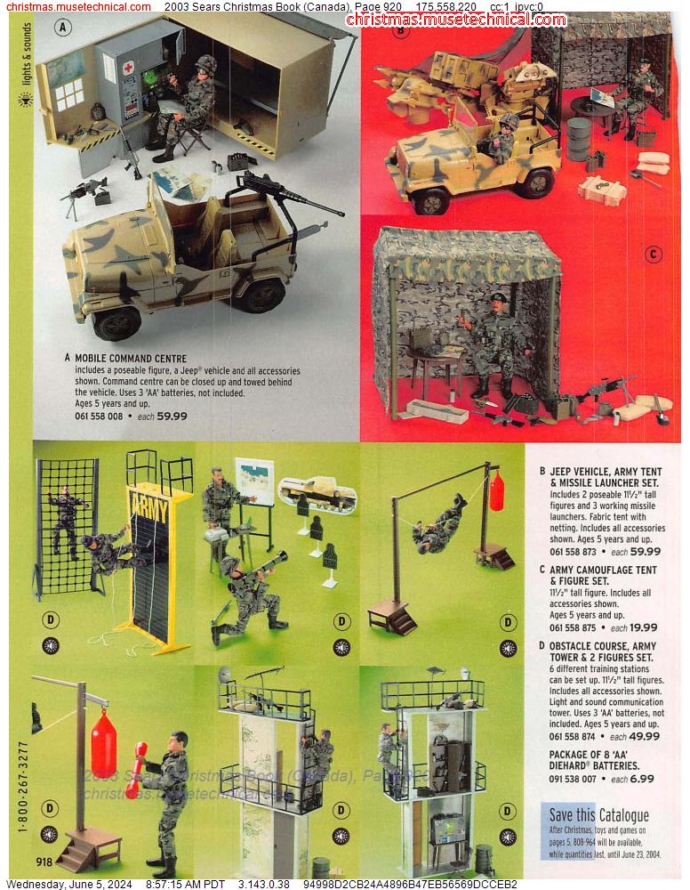 2003 Sears Christmas Book (Canada), Page 920