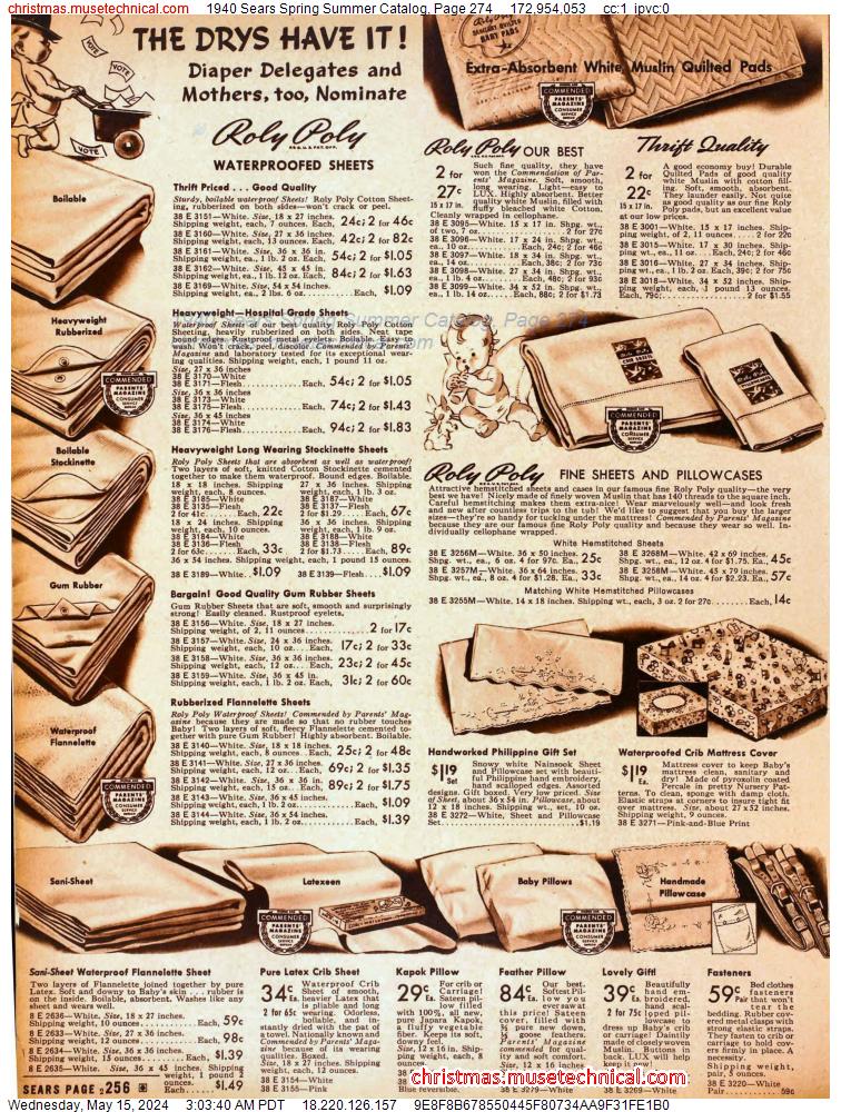 1940 Sears Spring Summer Catalog, Page 274