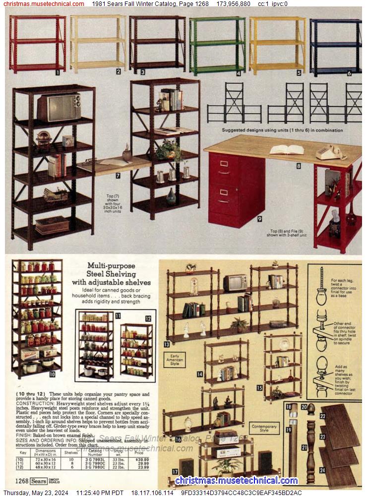 1981 Sears Fall Winter Catalog, Page 1268