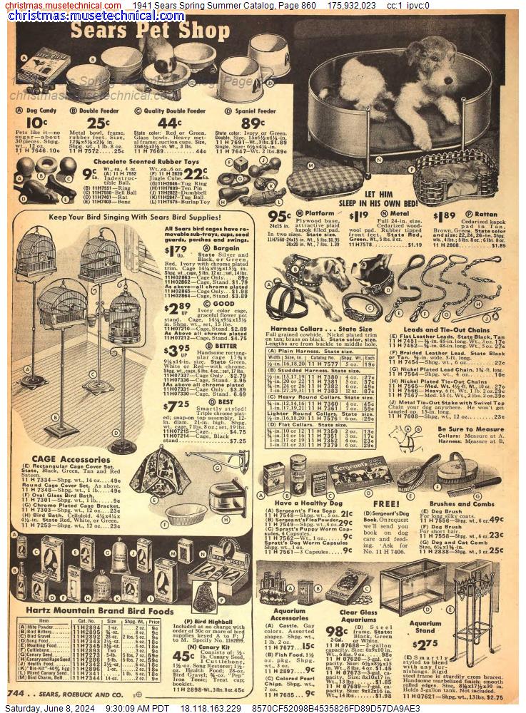 1941 Sears Spring Summer Catalog, Page 860