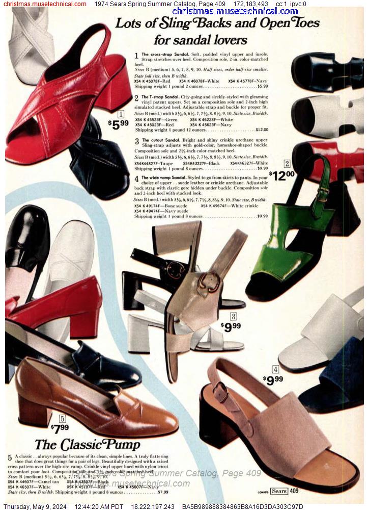 1974 Sears Spring Summer Catalog, Page 409
