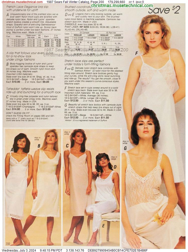 1987 Sears Fall Winter Catalog, Page 200
