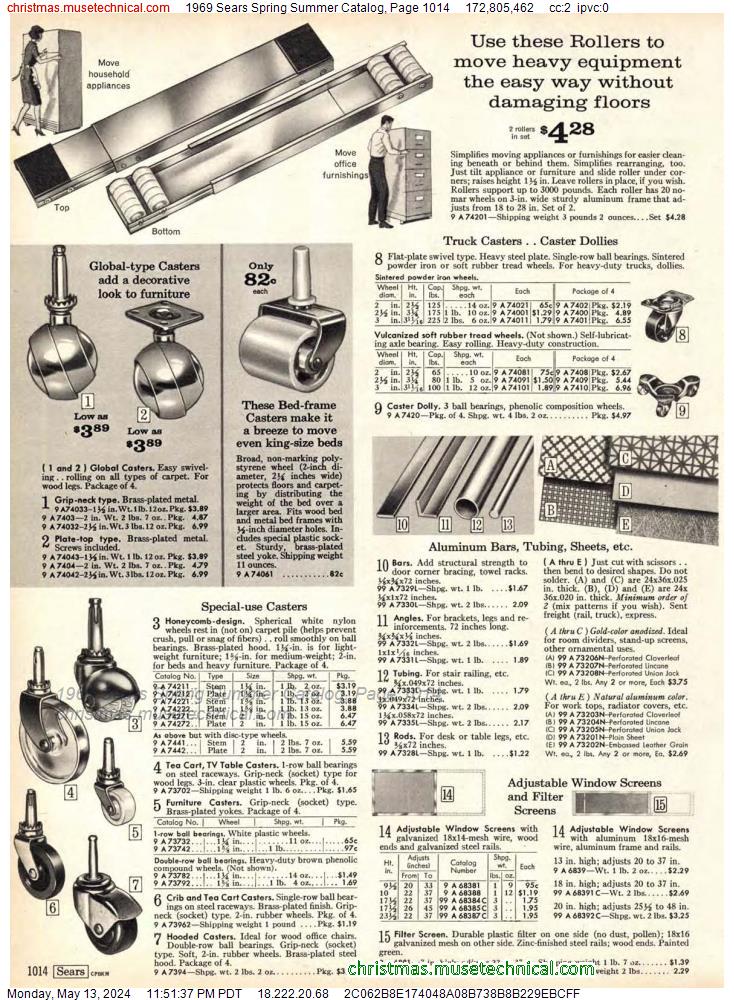 1969 Sears Spring Summer Catalog, Page 1014