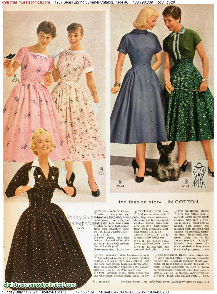 1957 Sears Spring Summer Catalog, Page 46