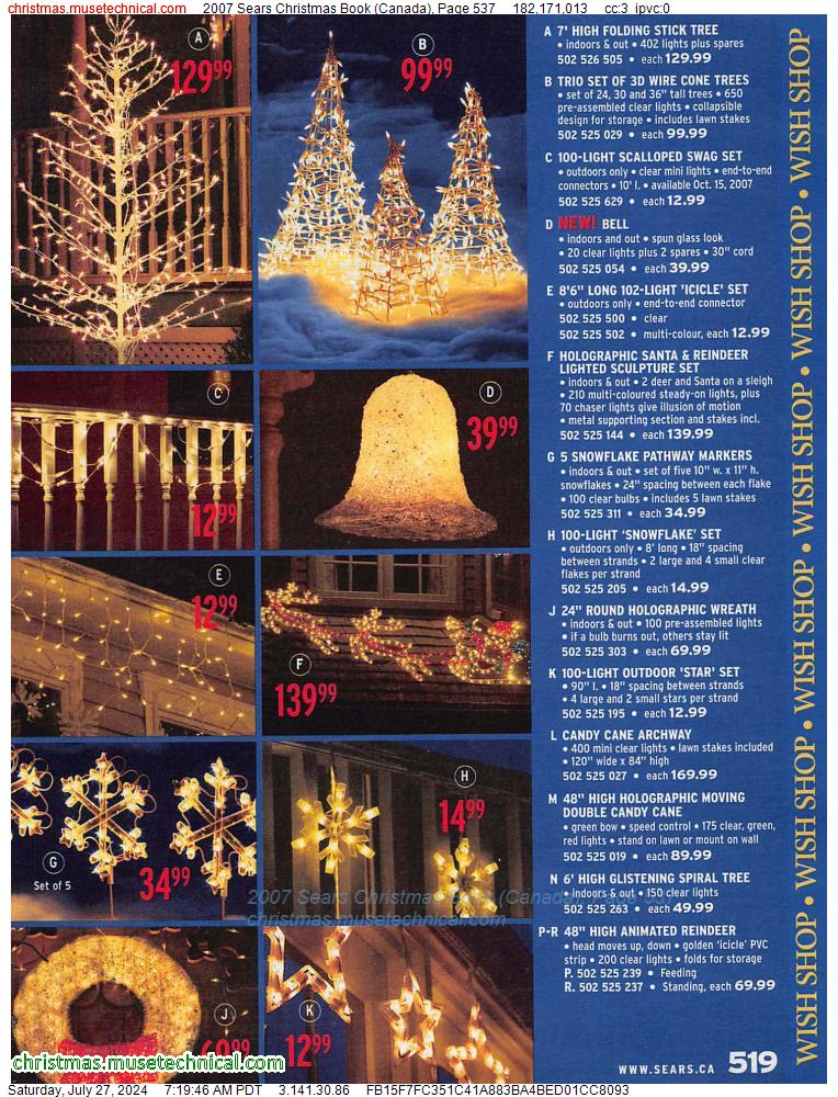 2007 Sears Christmas Book (Canada), Page 537