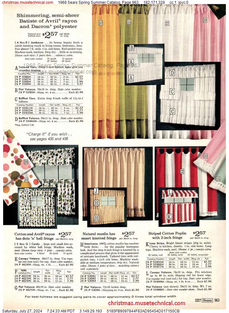 1968 Sears Spring Summer Catalog, Page 963