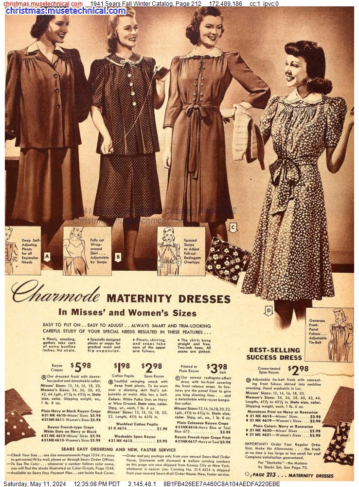1941 Sears Fall Winter Catalog, Page 212