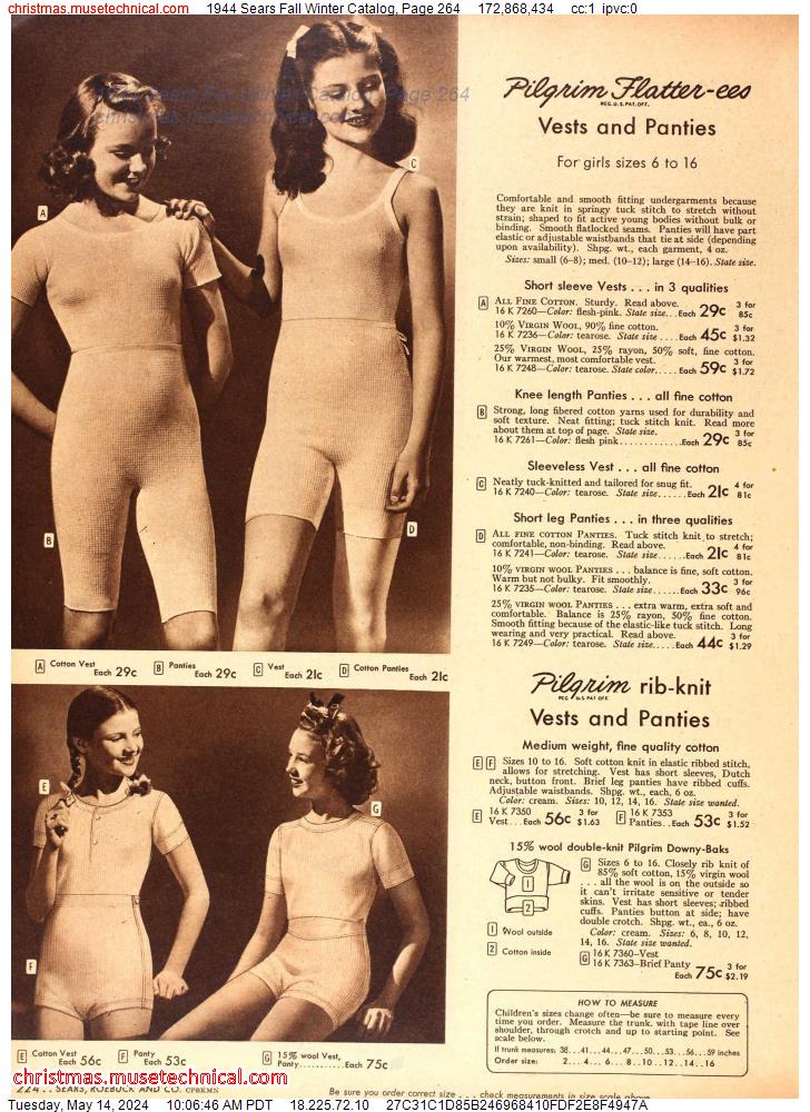 1944 Sears Fall Winter Catalog, Page 264