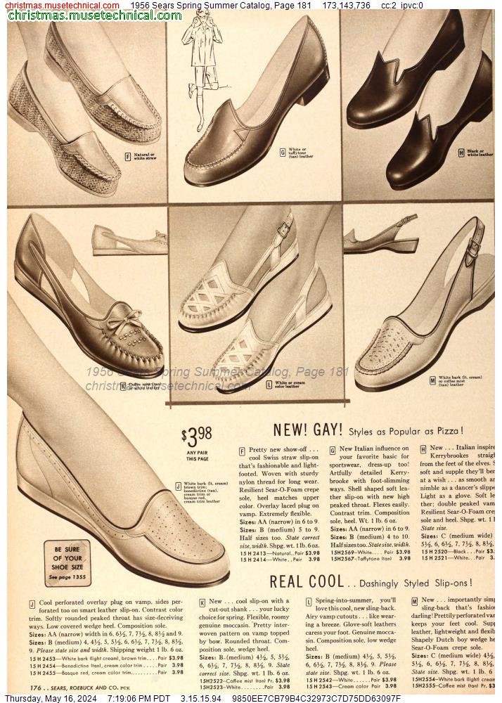 1956 Sears Spring Summer Catalog, Page 181