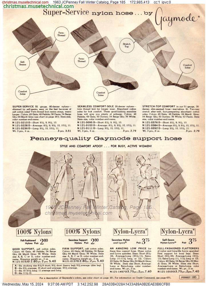 1963 JCPenney Fall Winter Catalog, Page 185