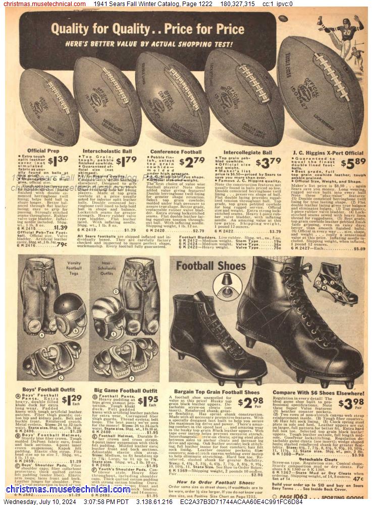 1941 Sears Fall Winter Catalog, Page 1222