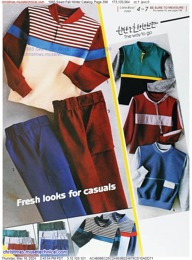 1985 Sears Fall Winter Catalog, Page 398