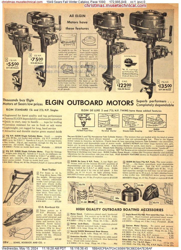 1949 Sears Fall Winter Catalog, Page 1090