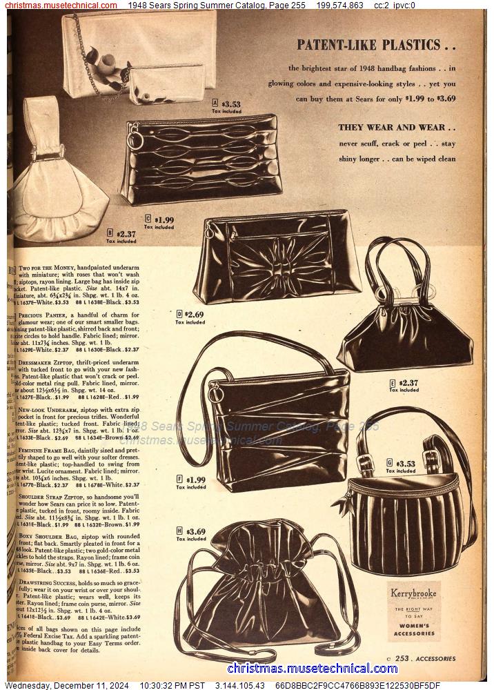 1948 Sears Spring Summer Catalog, Page 255