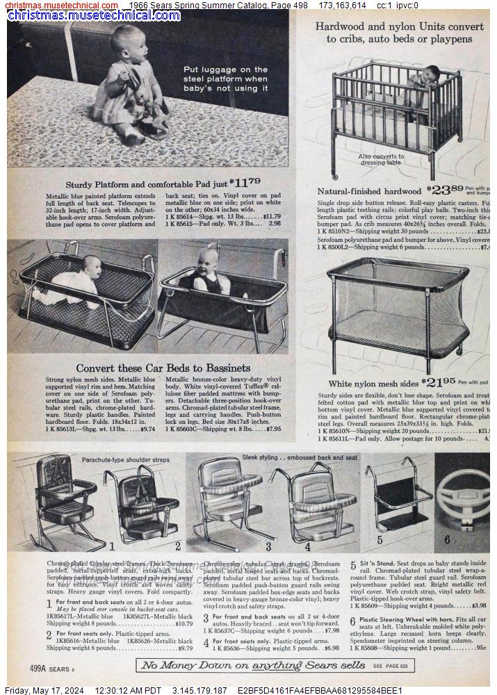 1966 Sears Spring Summer Catalog, Page 498