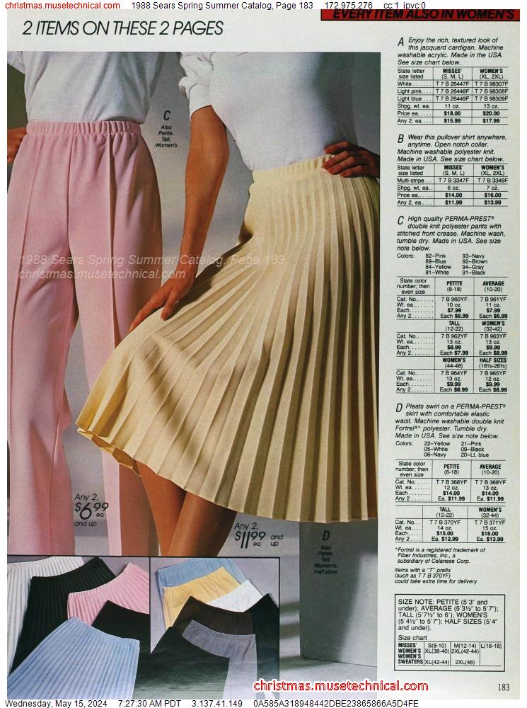 1988 Sears Spring Summer Catalog, Page 183