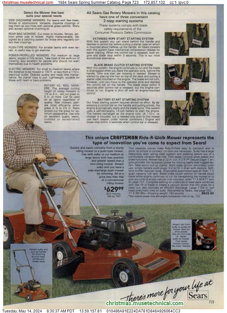 1984 Sears Spring Summer Catalog, Page 723