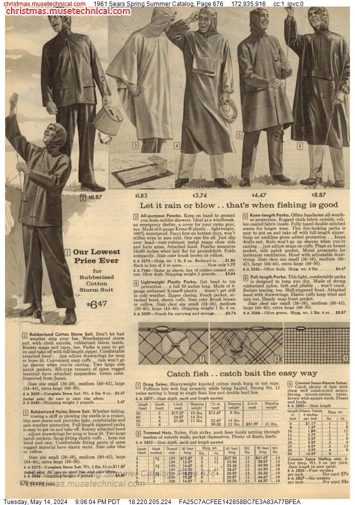 1961 Sears Spring Summer Catalog, Page 676