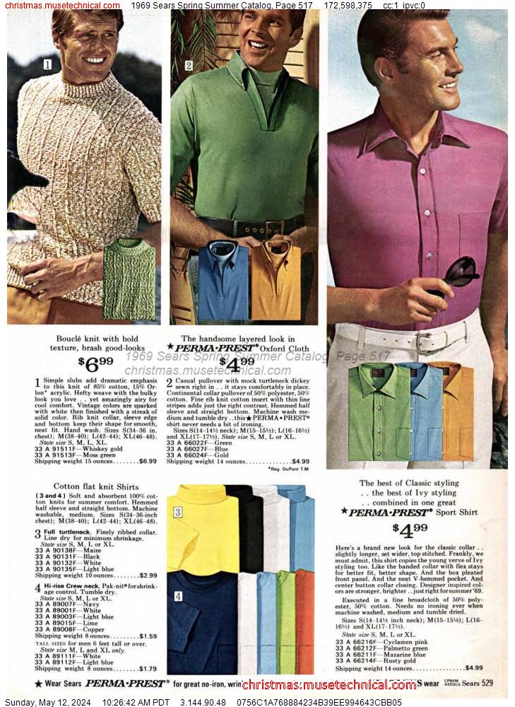 1969 Sears Spring Summer Catalog, Page 517