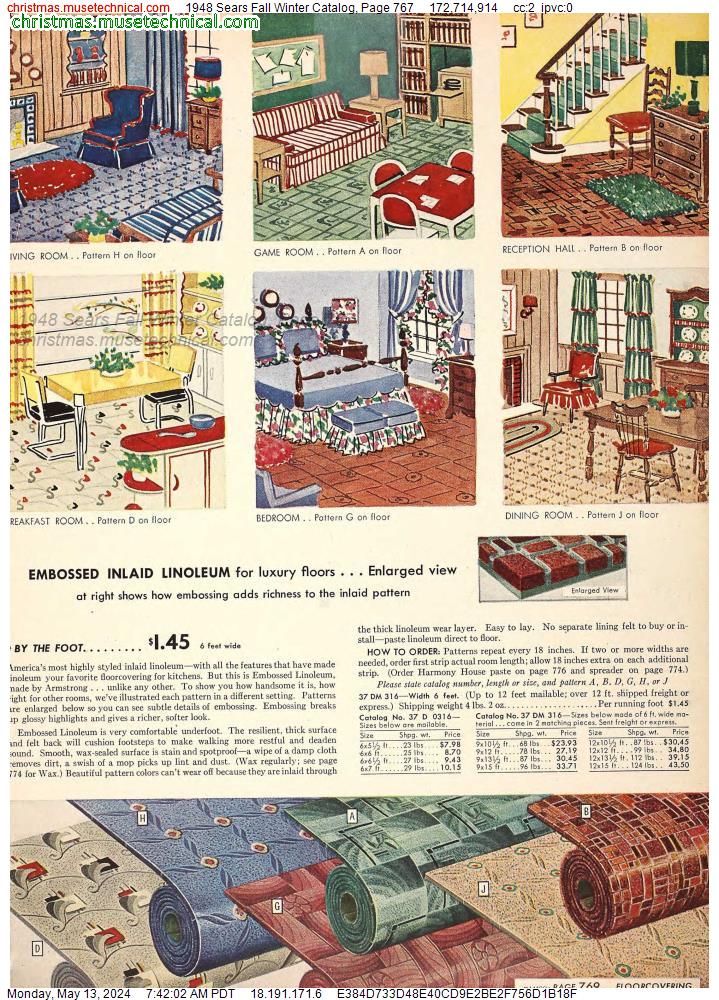 1948 Sears Fall Winter Catalog, Page 767