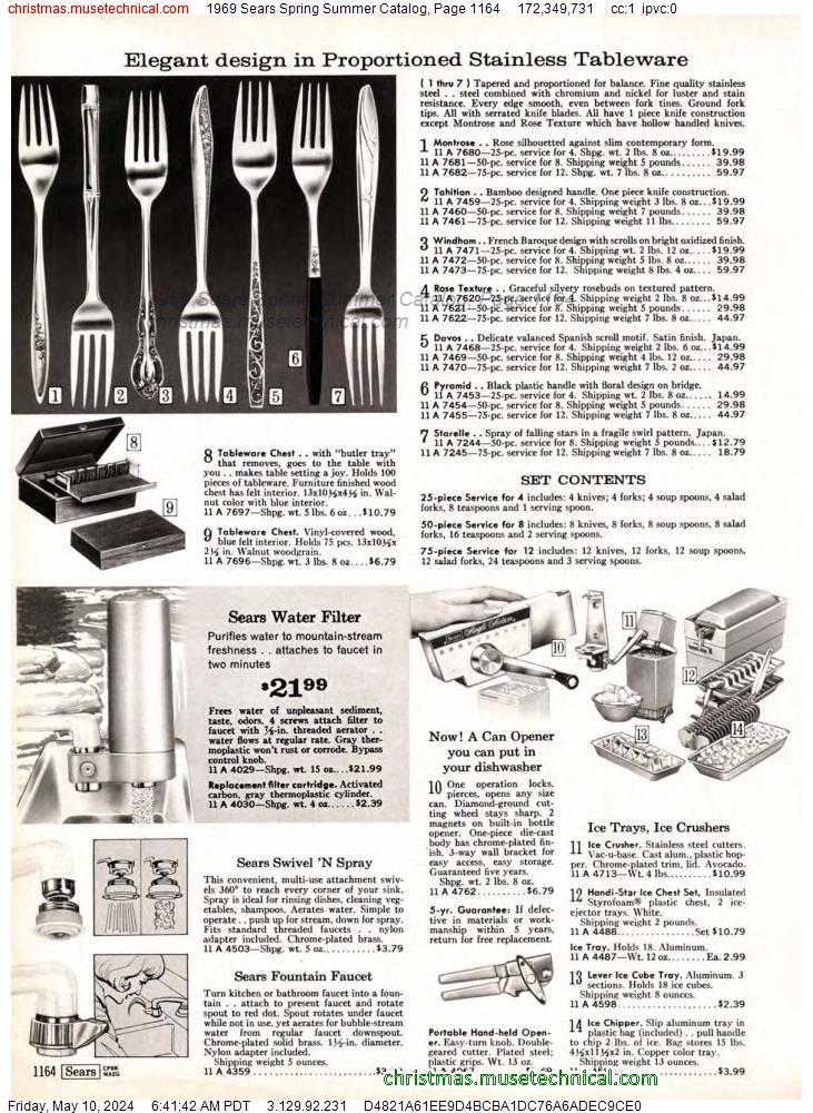 1969 Sears Spring Summer Catalog, Page 1164