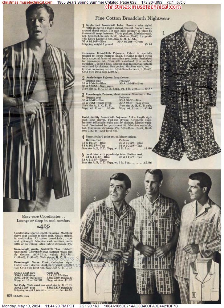 1965 Sears Spring Summer Catalog, Page 638