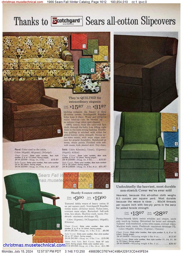 1966 Sears Fall Winter Catalog, Page 1612