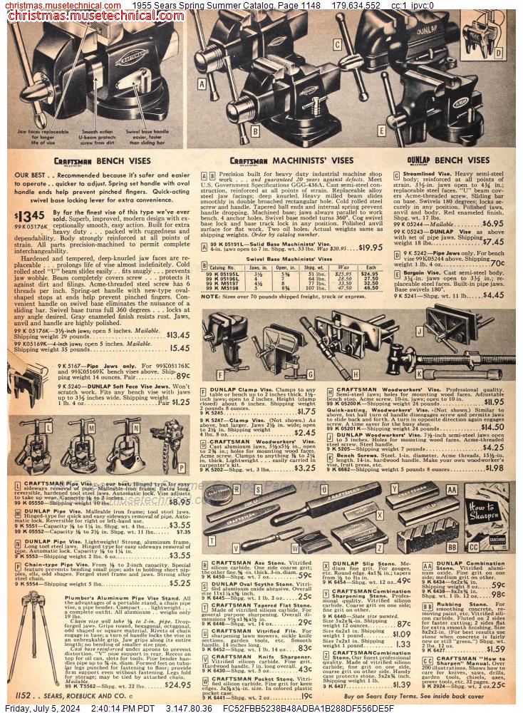 1955 Sears Spring Summer Catalog, Page 1148