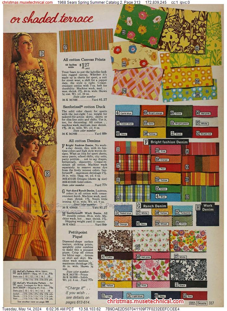 1968 Sears Spring Summer Catalog 2, Page 313