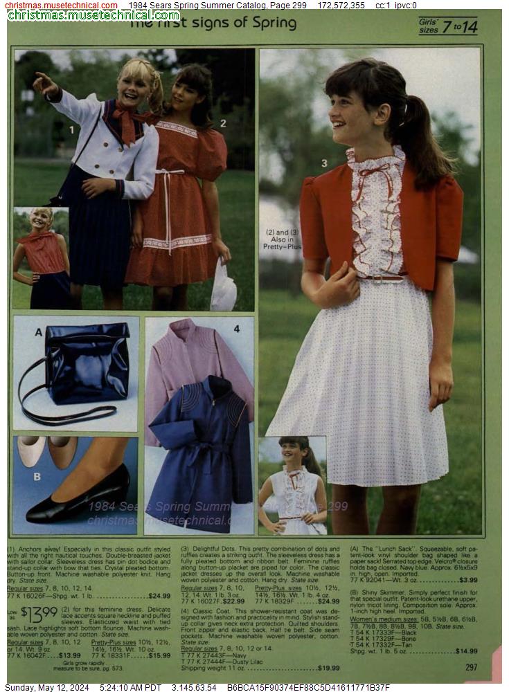1984 Sears Spring Summer Catalog, Page 299