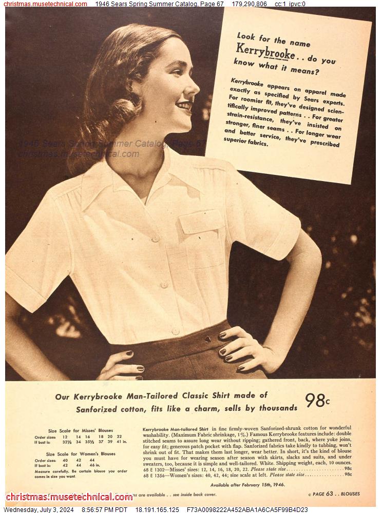 1946 Sears Spring Summer Catalog, Page 67