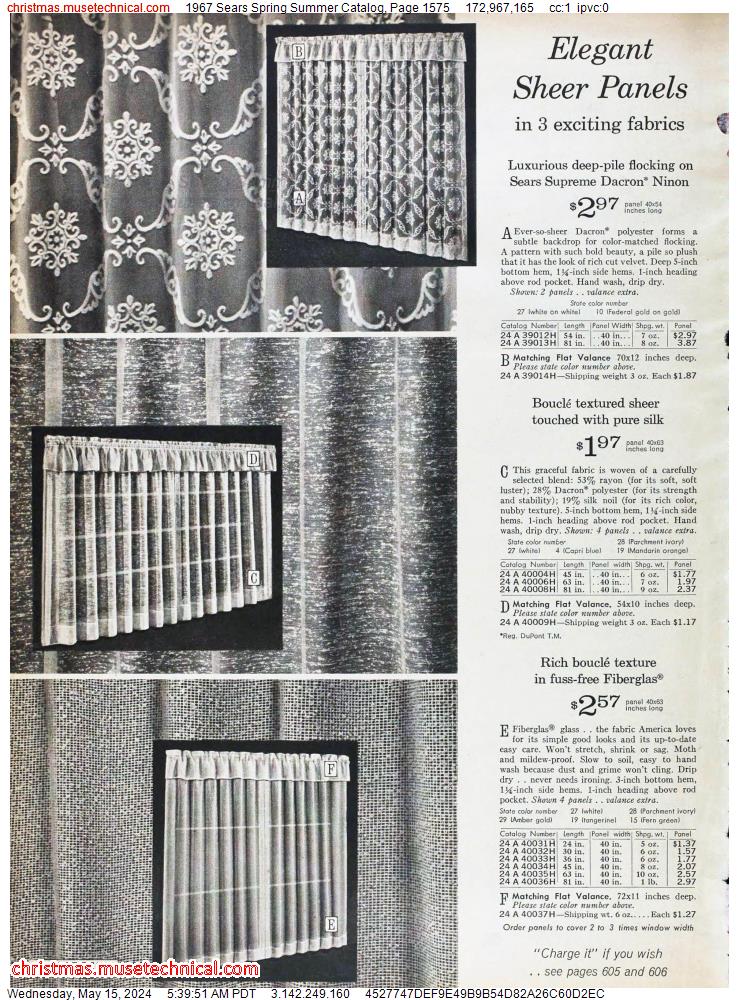 1967 Sears Spring Summer Catalog, Page 1575